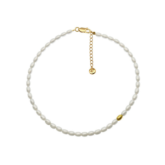 Pearl Anklet 18ct Gold Plated