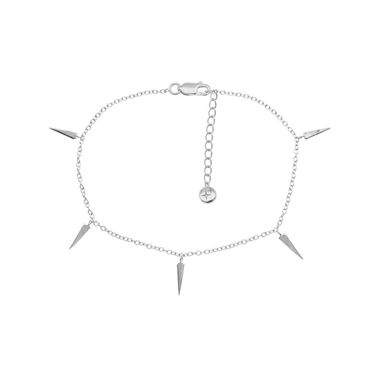 Dangling Charms Anklet Silver Plated