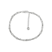 Load image into Gallery viewer, Double Chain Anklet Silver Plated
