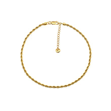 Load image into Gallery viewer, Rope Chain Anklet 18ct Gold Plated
