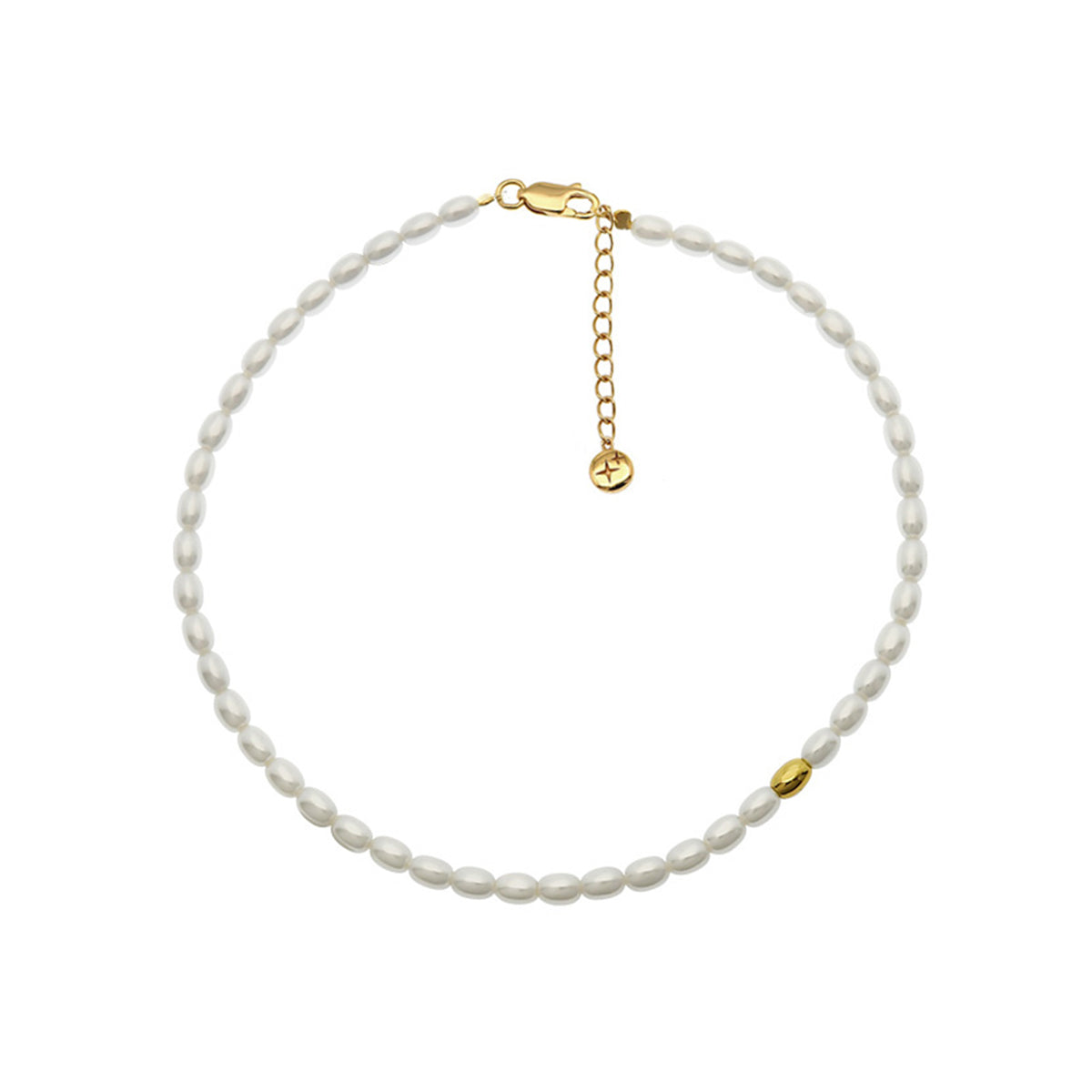Pearl Anklet 18ct Gold Plated