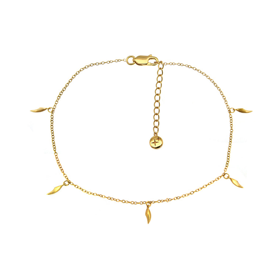 Mini Fangs Anklet 18ct Gold Plated
