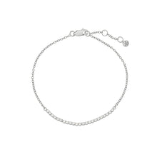 Load image into Gallery viewer, Thin Tennis Chain Bracelet Silver Plated
