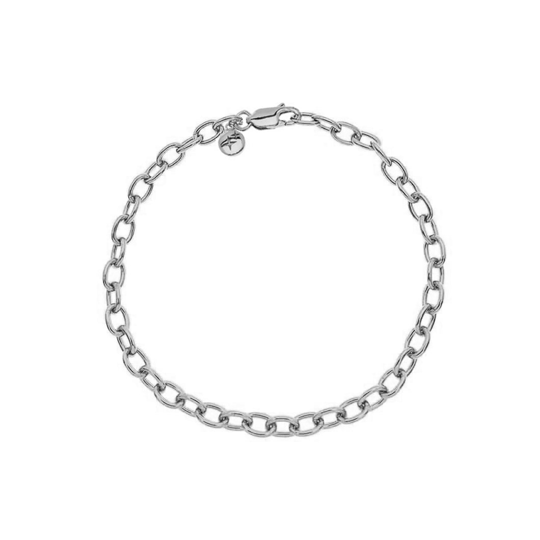 Cable Chain Bracelet Silver Plated