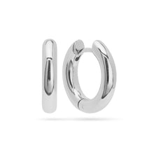 Load image into Gallery viewer, Plain Chunky Hoop Earrings  Silver Plated
