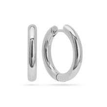 Load image into Gallery viewer, Chunky Large Hoop Earrings Silver Plated
