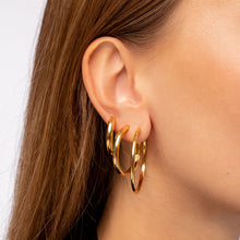 Load image into Gallery viewer, Chunky Hoop Earrings 18ct Gold Plated
