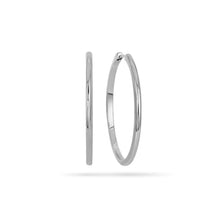 Load image into Gallery viewer, Basic Hoop Earrings 40mm Silver Plated

