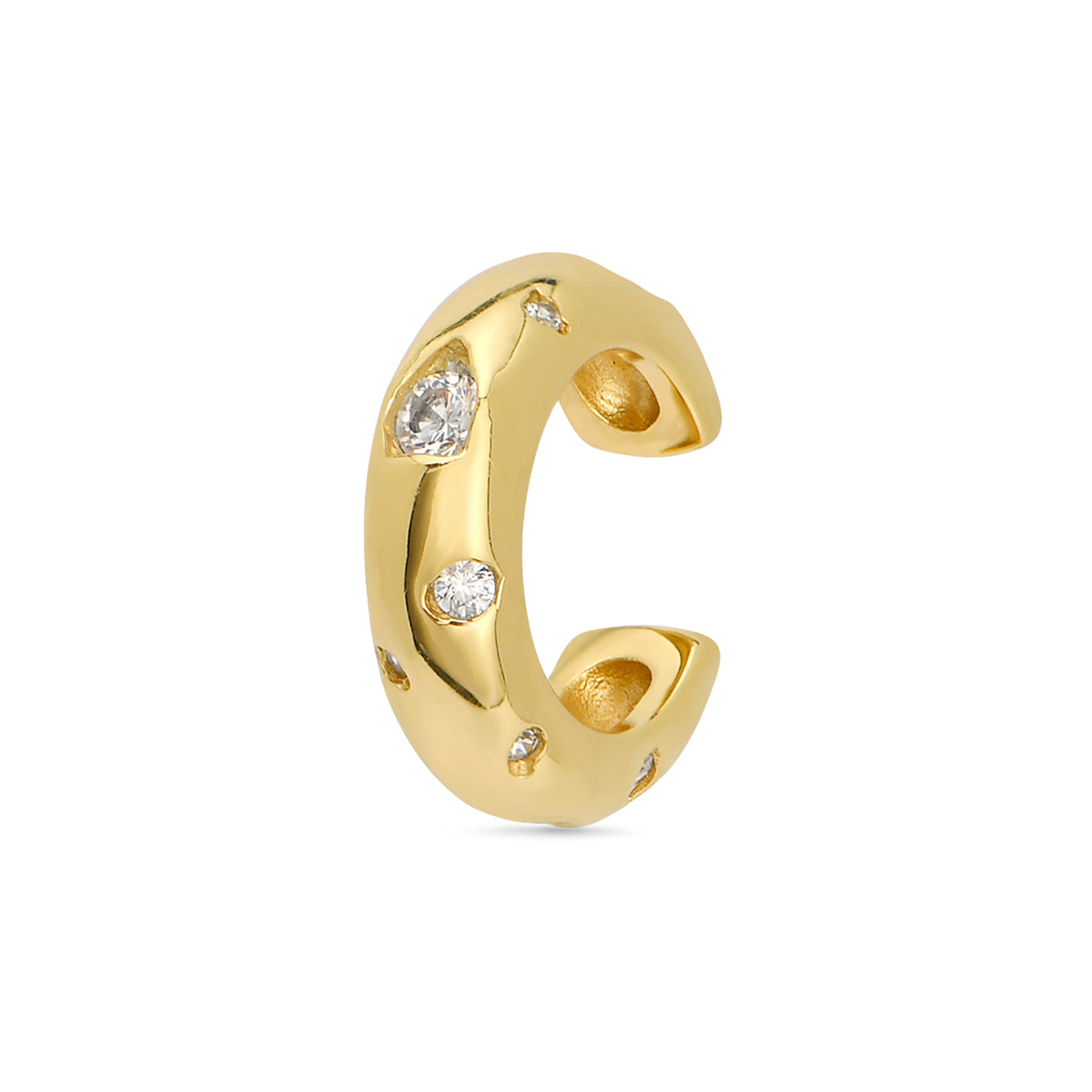 Invisible Set Dome Ear Cuff 18ct Gold Plated