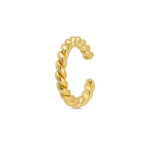 Twisted Rope Ear Cuff 18ct Gold Plated