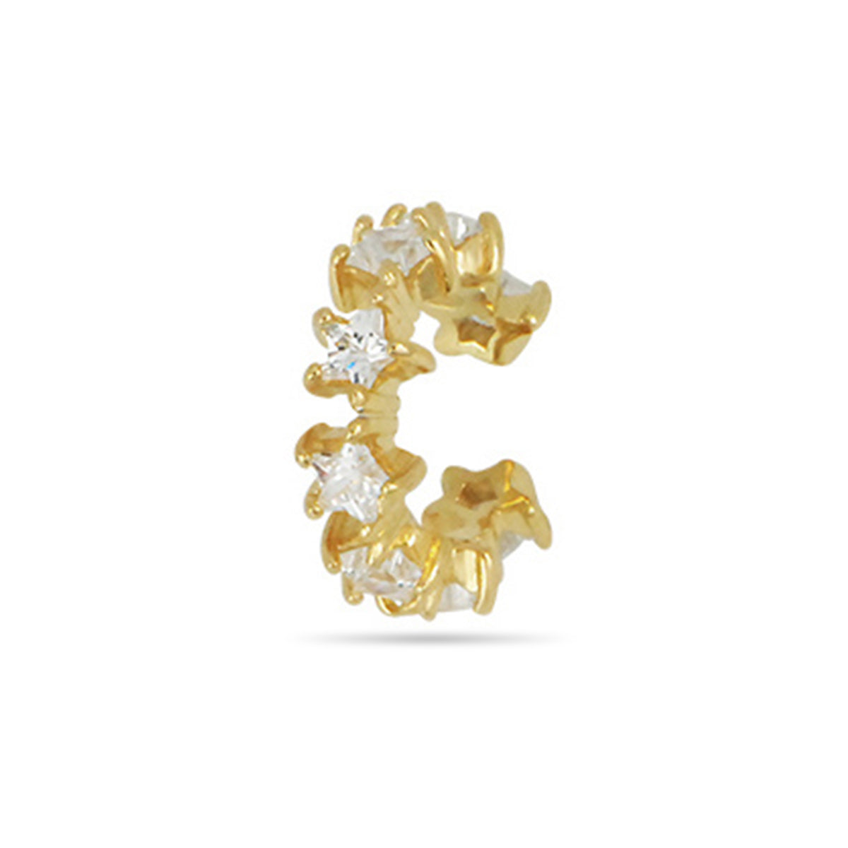 Star Pave Ear Cuff 18ct Gold Plated