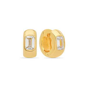 Huggie Hoop Earrings 18ct Gold Plated