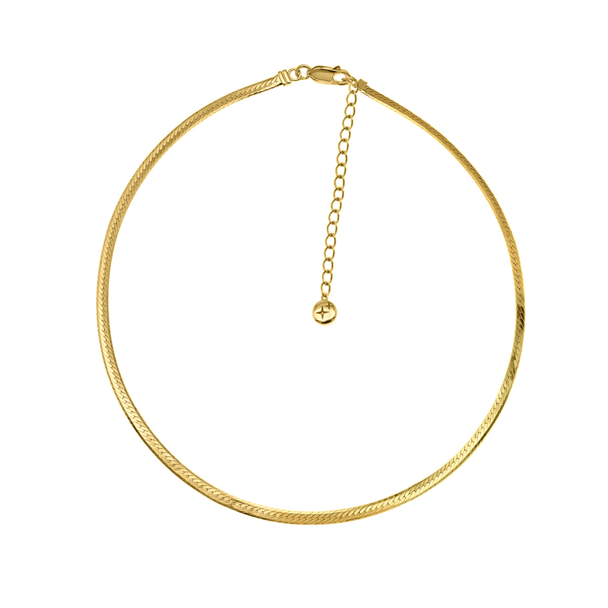 Herringbone Necklace 18ct Gold Plated