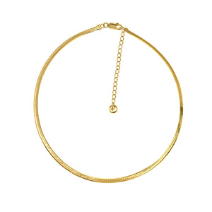 Herringbone Necklace 18ct Gold Plated