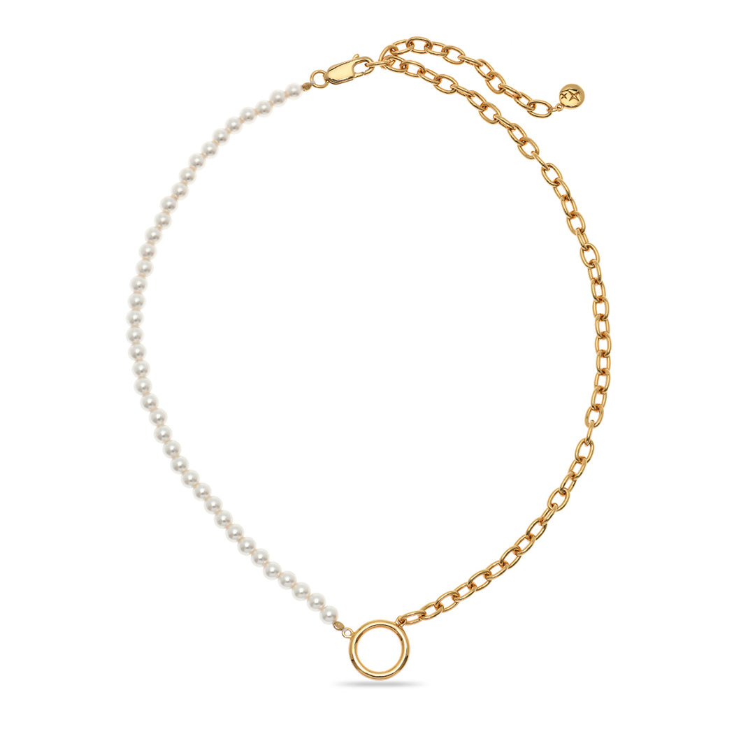 Pearl Necklace 18ct Gold Plated