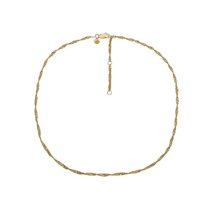 Twisted Rope Chain 18ct Gold Plated