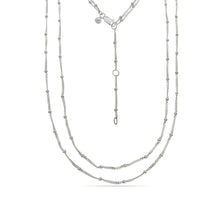 Load image into Gallery viewer, Double Chain Necklace Silver Plated
