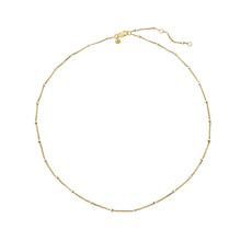 Load image into Gallery viewer, White Enamel Bobble Chain 18ct Gold Plated
