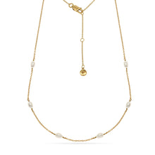 Load image into Gallery viewer, Mini Pearl Necklace 18ct Gold Plated
