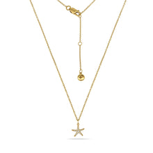 Load image into Gallery viewer, Pave Starfish Charm Necklace 18ct Gold Plated

