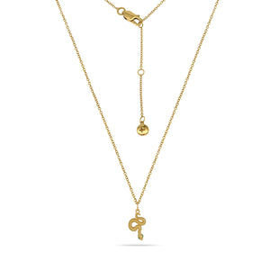 Snake Charm Necklace 18ct Gold Plated