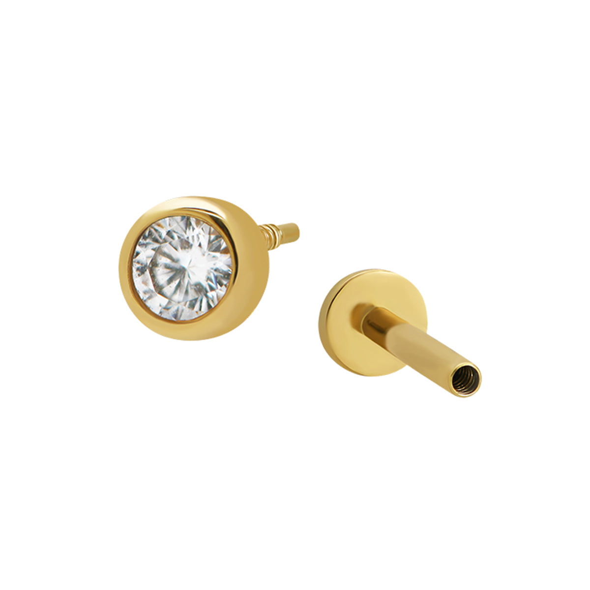 4 mm Piercing Stud 18ct Gold Plated