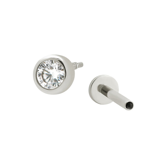 4 mm Piercing Stud Silver Plated