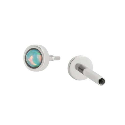 3.5 mm Opal Piercing Stud Silver Plated