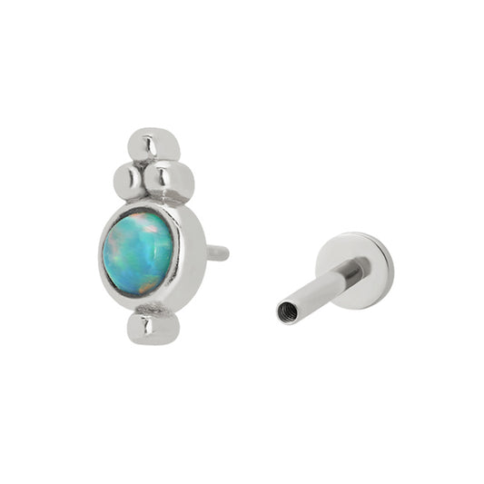 Opal Bubbles Piercing Stud Silver Plated