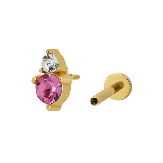 Raspberry Piercing Stud 18ct Gold Plated