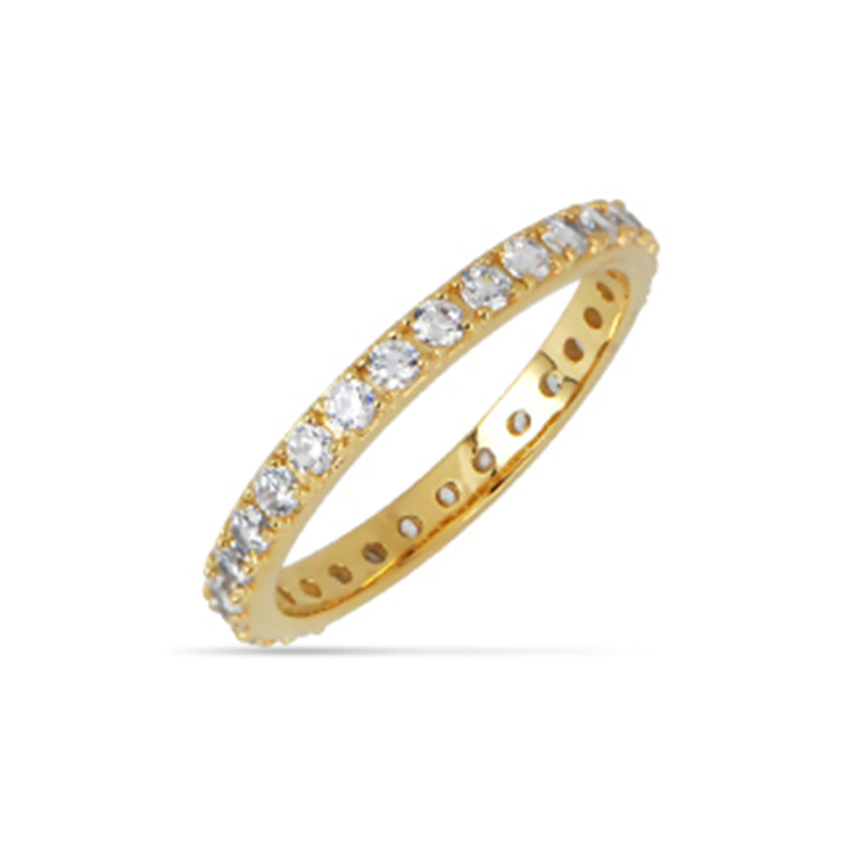 Pave Band Ring 18ct Gold Plated