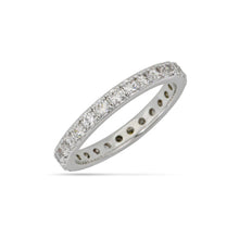 Load image into Gallery viewer, Pave Band Ring Silver Plated
