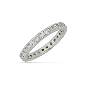 Pave Band Ring Silver Plated