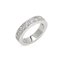 Load image into Gallery viewer, Pave Band Ring Silver Plated

