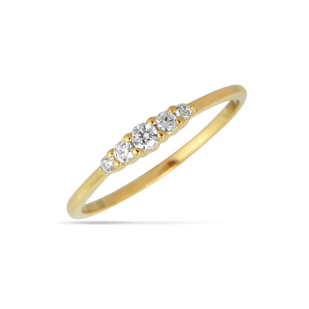 Pave Ring 18ct Gold Plated
