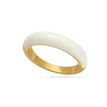 Load image into Gallery viewer, Enamel Dome Ring 18ct Gold Plated
