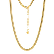 Load image into Gallery viewer, Oval Snake Necklace 18ct Gold Plated
