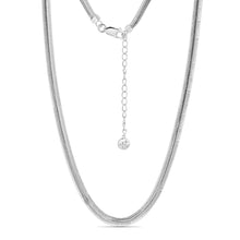 Load image into Gallery viewer, Oval Snake Necklace Silver Plated
