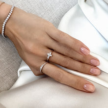 Load image into Gallery viewer, Pave Ring Silver Plated
