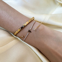 Load image into Gallery viewer, A Letter Tennis Bracelet 18ct Gold Plated
