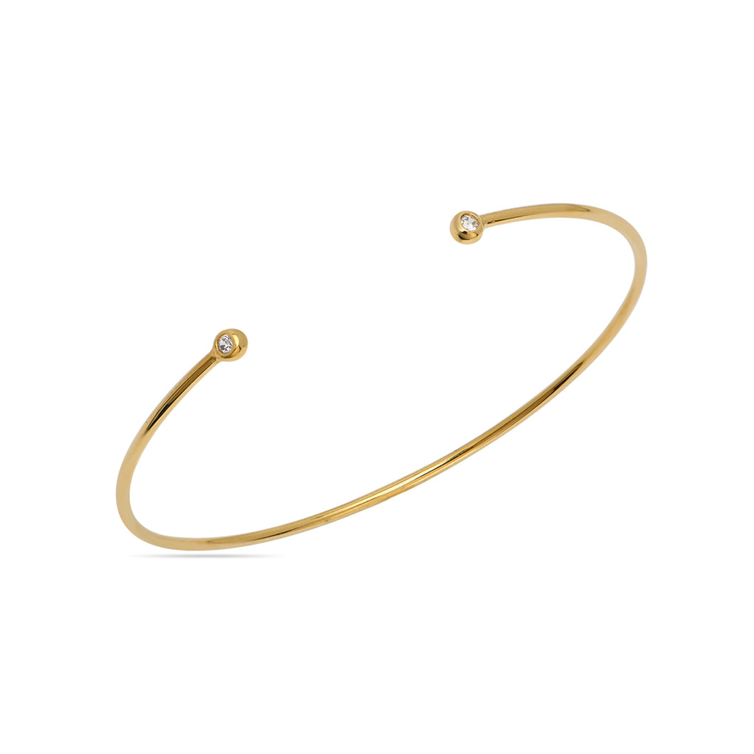 Wire Bangle 18ct Gold Plated