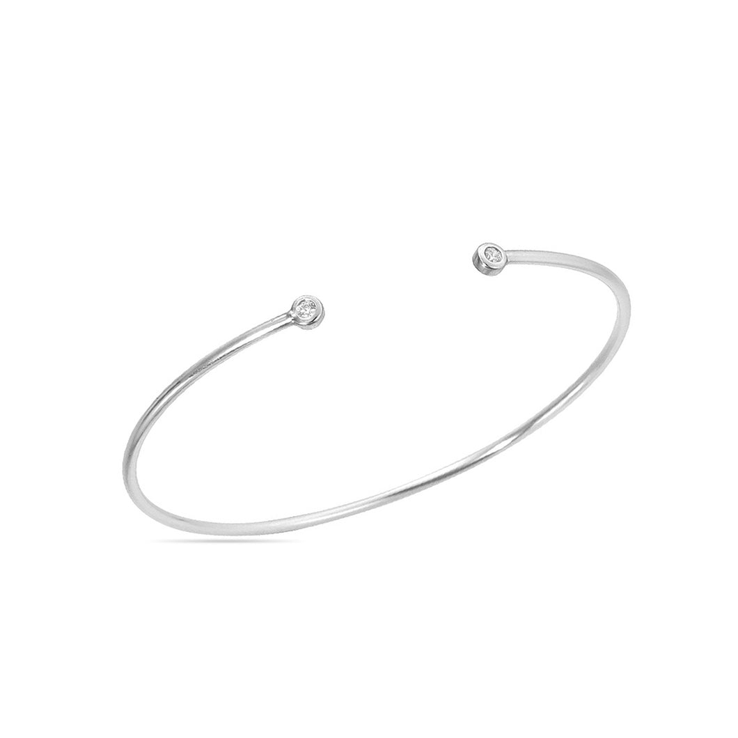 Wire Bangle Silver Plated