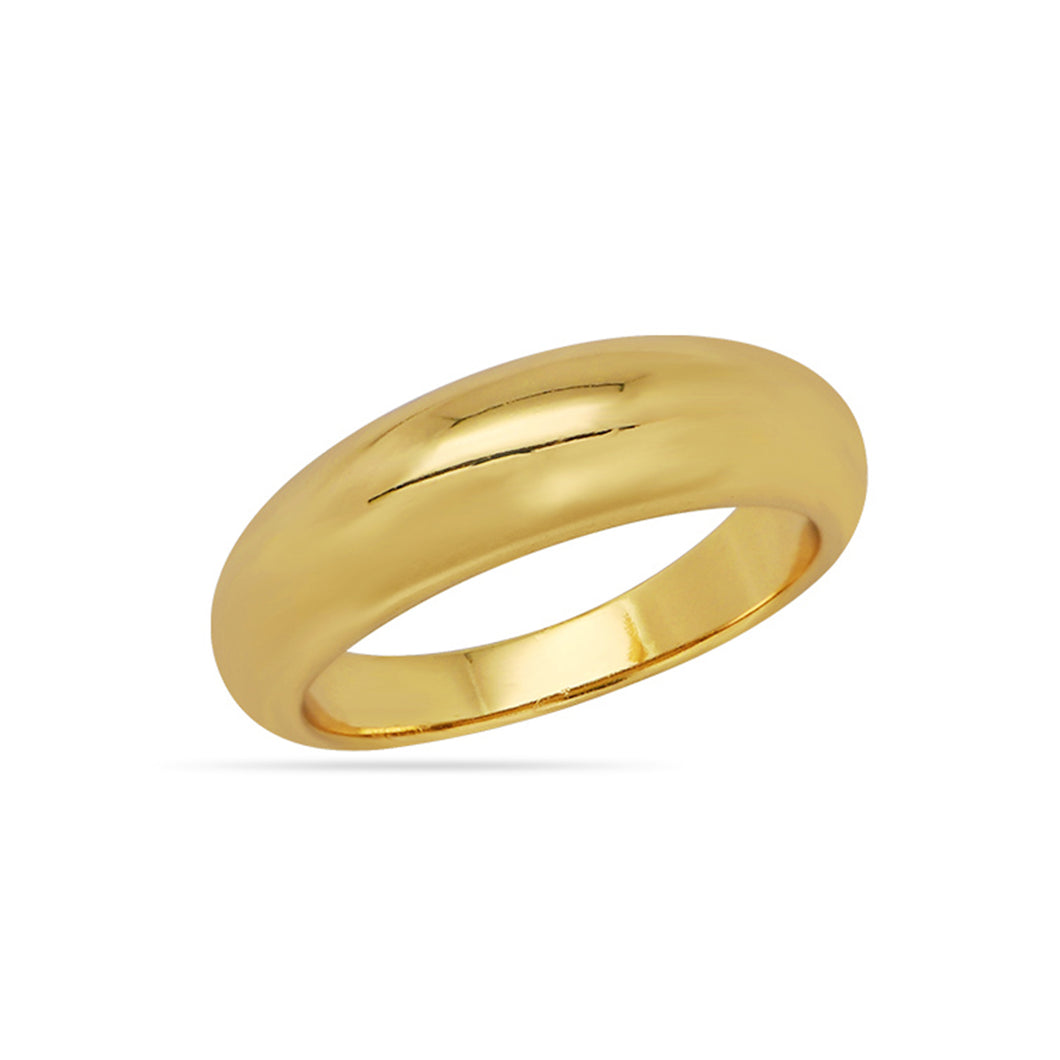 Dome Ring 18ct Gold Plated