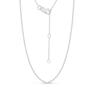 Plain Adjustable Chain Sterling Silver