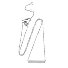 Load image into Gallery viewer, Matte Brushed Bar Adjustable Necklace Sterling Silver
