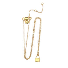 Load image into Gallery viewer, Lock Adjustable Necklace 18ct Gold Plated Vermeil

