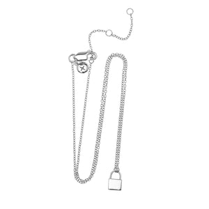 Lock Adjustable Necklace Sterling Silver