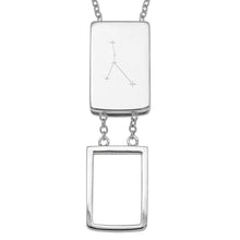 Load image into Gallery viewer, Cubic Zirconia Sliding Locket Adjustable Necklace Sterling Silver
