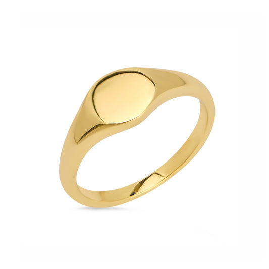 Mini Signet Ring 18ct Gold Plated Vermeil