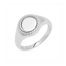 Load image into Gallery viewer, Twisted Rope Signet Ring Sterling Silver
